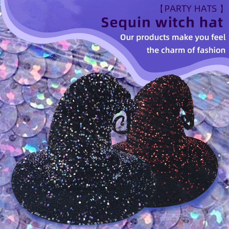 Starrywitch Sparkling Sequin Witch Hat - Image 2
