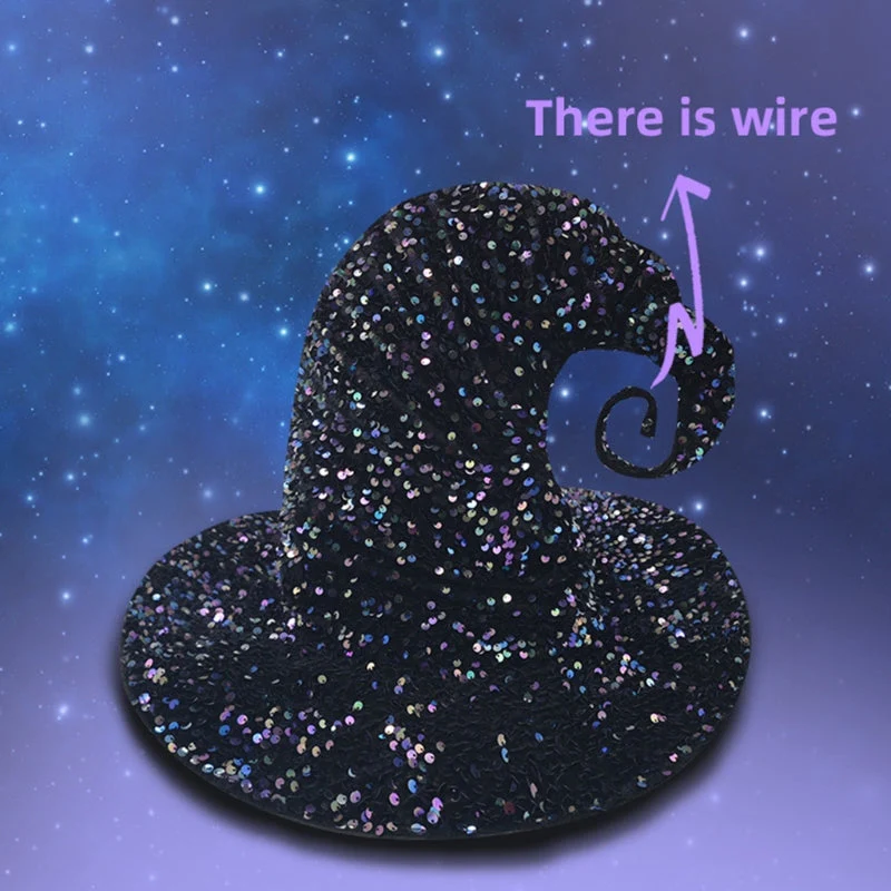 Starrywitch Sparkling Sequin Witch Hat - Image 3