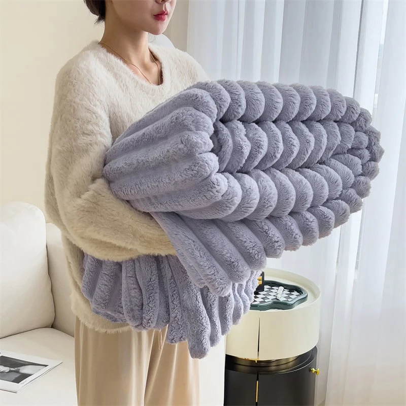 Striped flannel blanket - Image 4