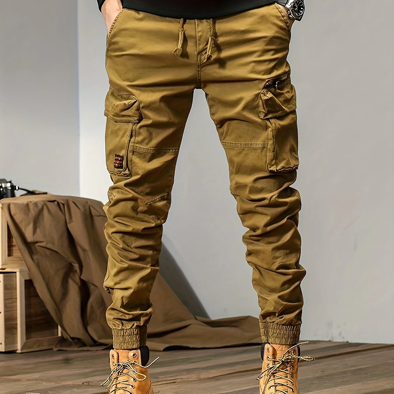 Simple and versatile high street design loose wear-resistant workwear casual pants - Image 7