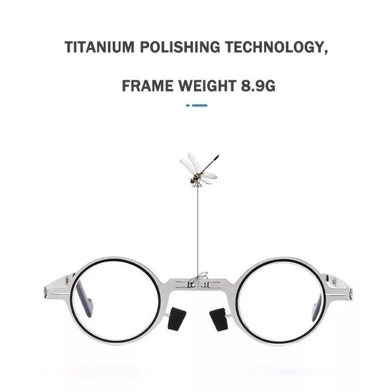 Ultra Light Titanium Material Screwless Foldable Reading Glasses - Image 12