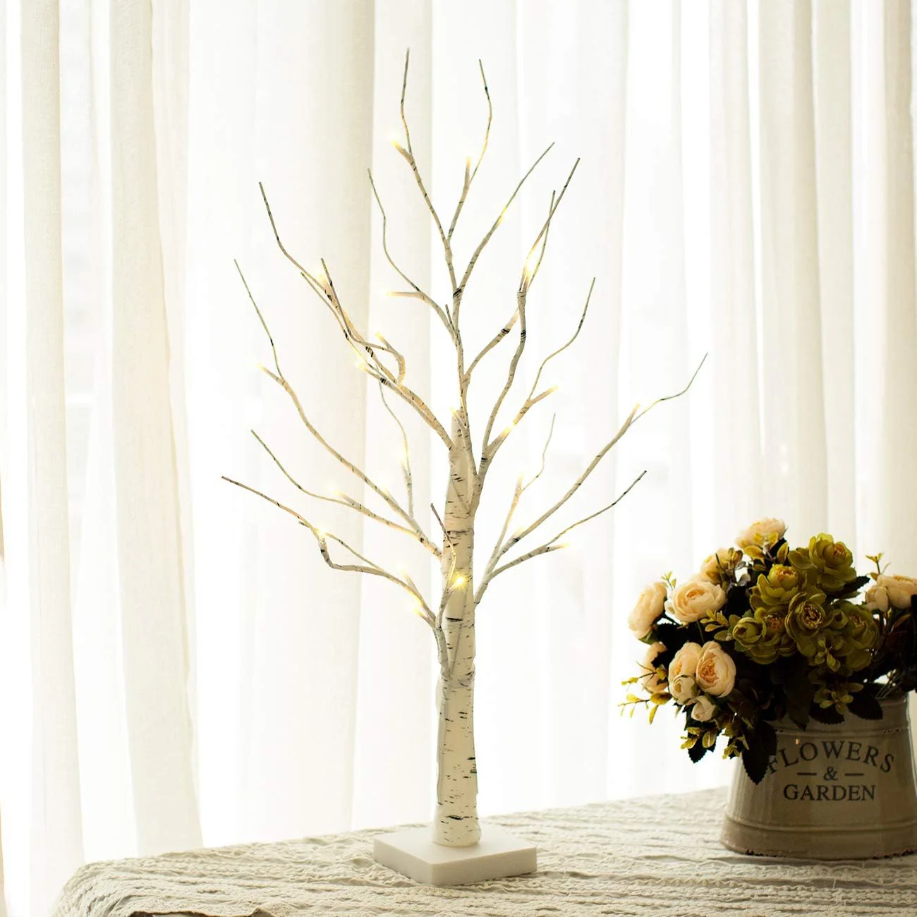 White birch simulated luminous tree - Image 3