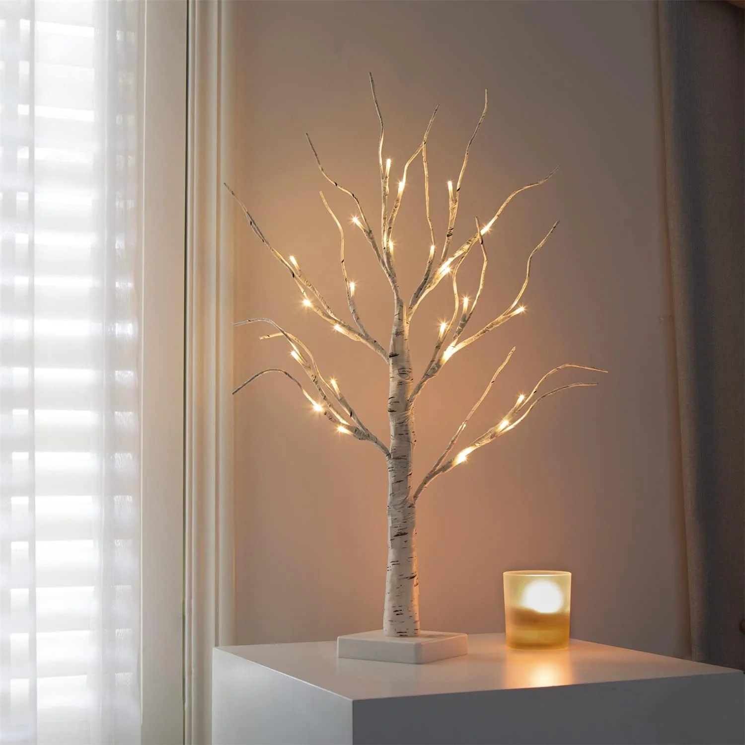 White birch simulated luminous tree - Image 7