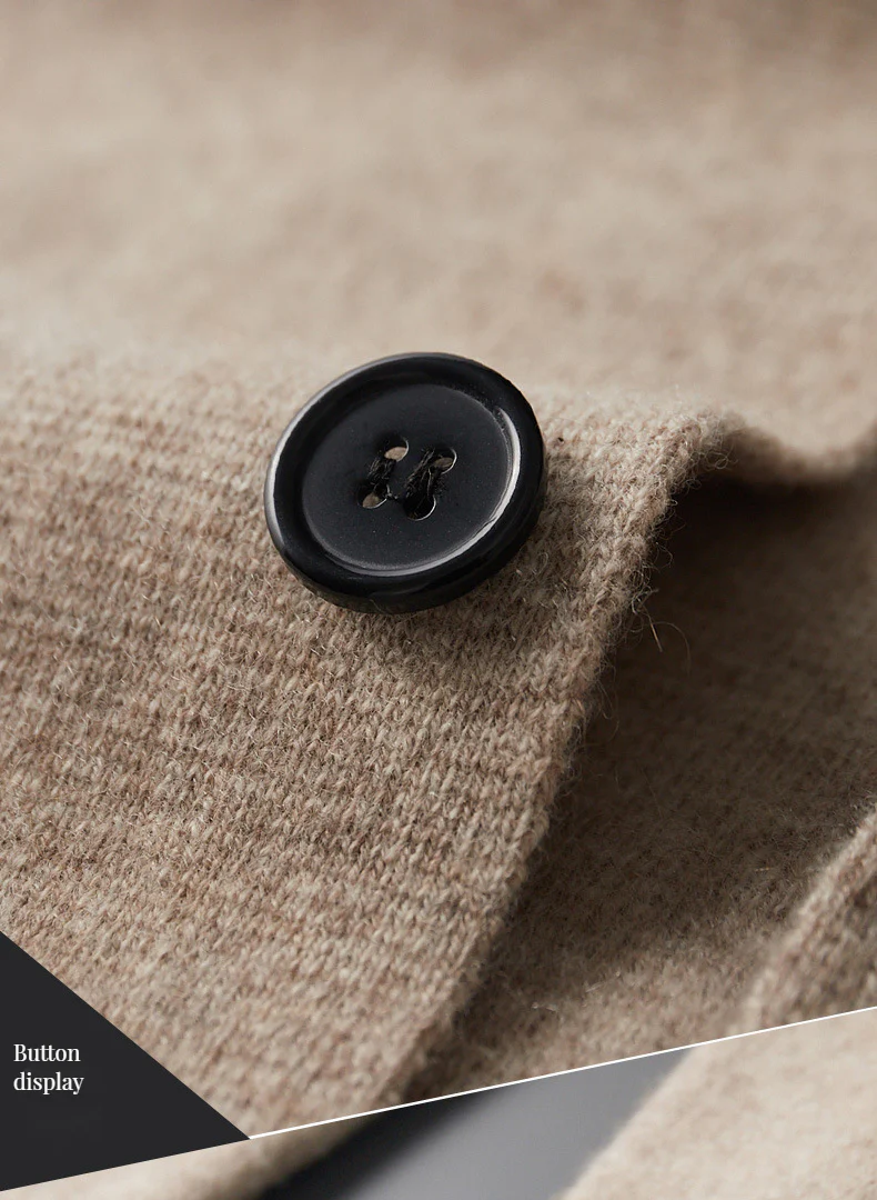 Wool Cardigan Set Lapel Jacket Knitted Casual Suit Jacket Top - Image 11