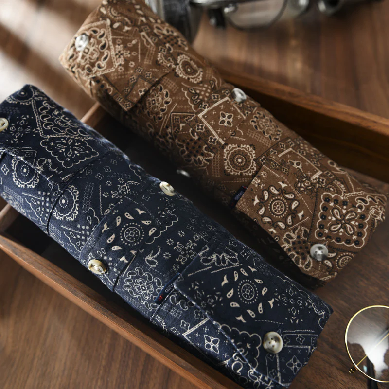 Work shirt cashew flower ethnic style Renaissance niche long-sleeved shirt - Image 3
