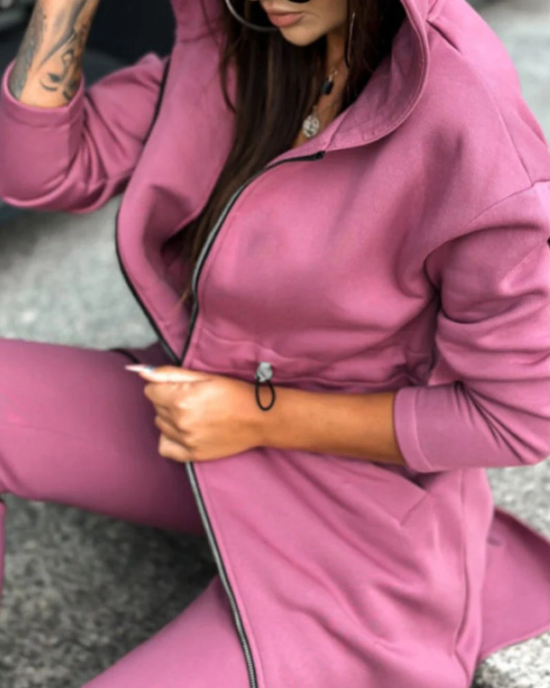 Two-piece set consisting of a plain coat and trousers - Image 4