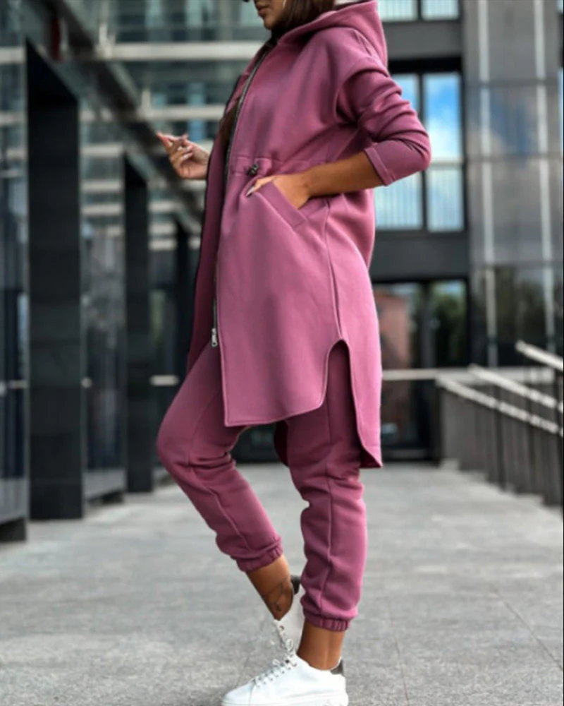 Two-piece set consisting of a plain coat and trousers - Image 5