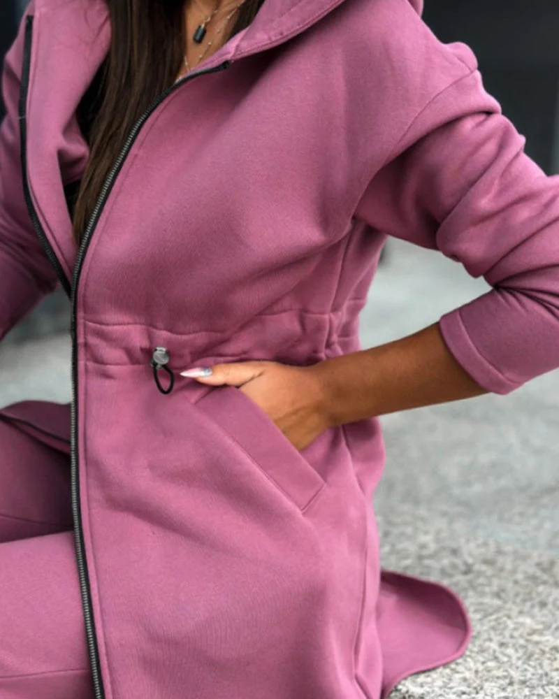 Two-piece set consisting of a plain coat and trousers - Image 7