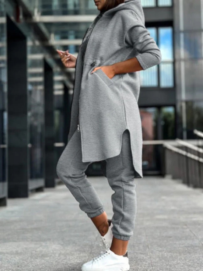 Two-piece set consisting of a plain coat and trousers - Image 9
